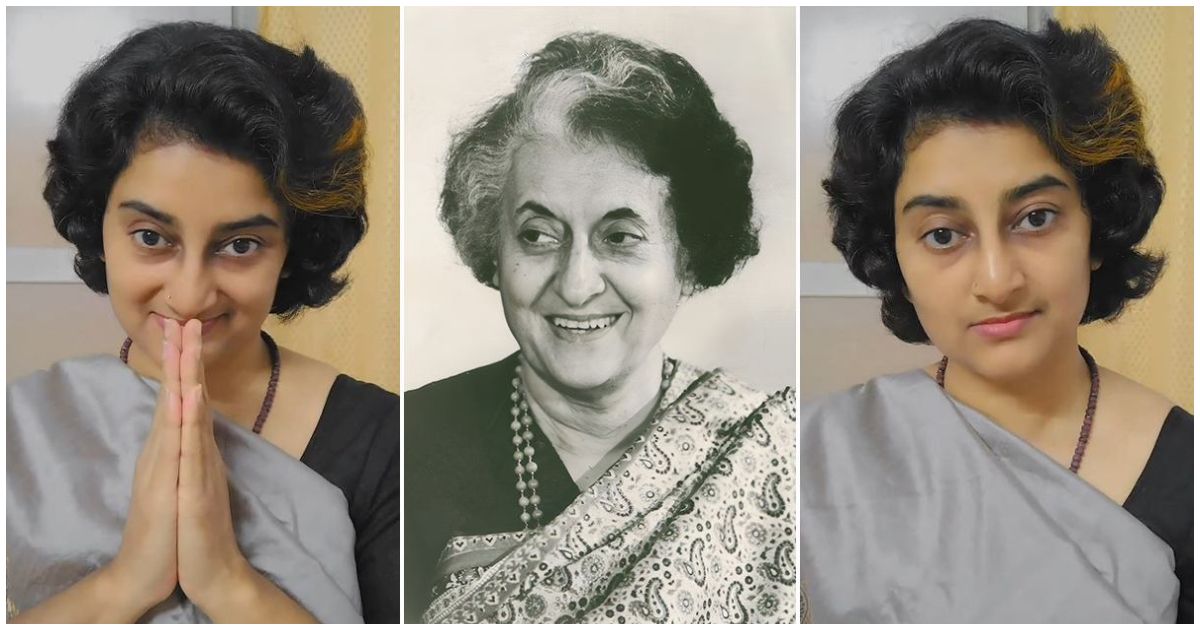 Indira Gandhi Dupe Ajitha Sivaprasad Video Goes Viral